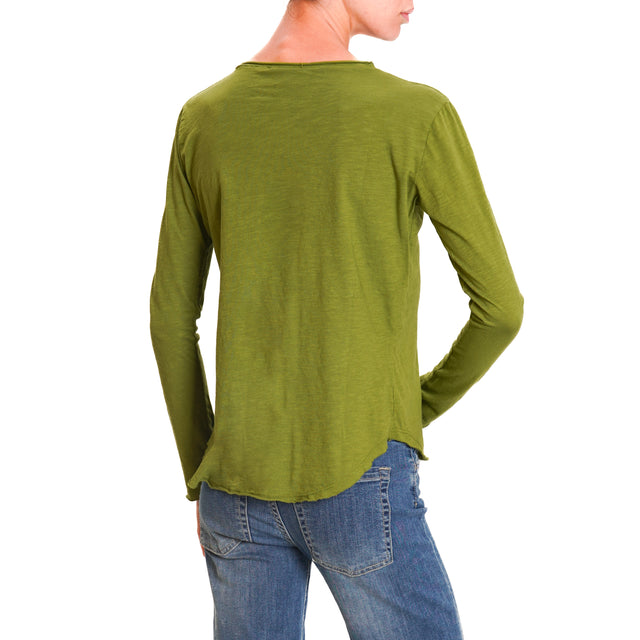 Zeroassoluto-T-shirt girocollo - oliva
