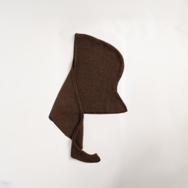 Vicolo-Balaclava con sciarpa misto cashmere - moro