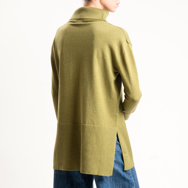 Anonyme-Maglia collo ad anello misto lana - acid