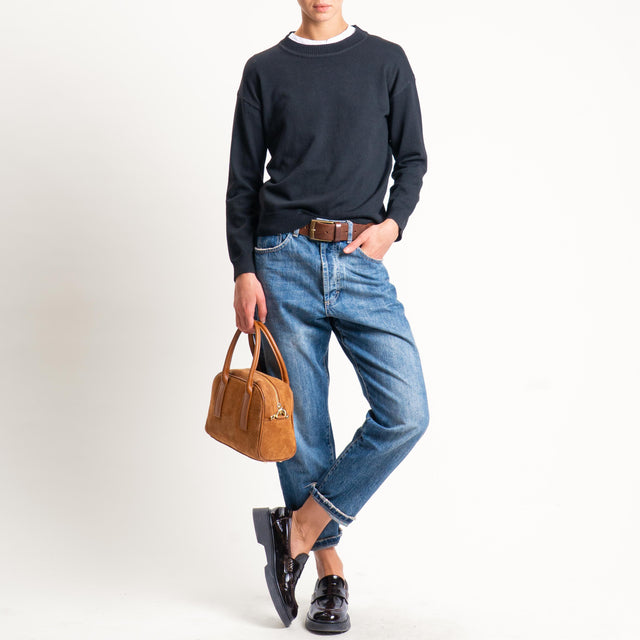 Anonyme-Maglia girocollo misto lana - Nero
