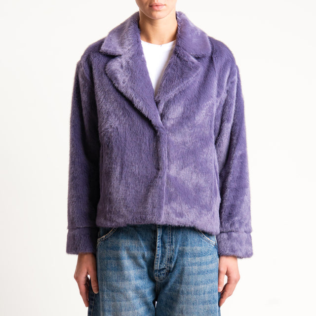 Anonyme-Ecopellicia due bottoni con tasche - purple