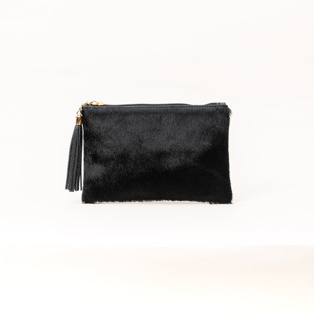 Zeroassoluto-Pochette in cavallino - nero