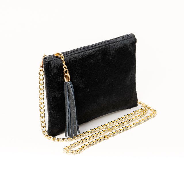 Zeroassoluto-Pochette in cavallino - nero