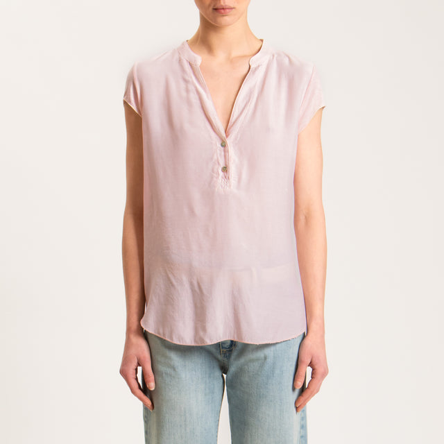 Zeroassoluto-Camicia chester mezza manica - rosa