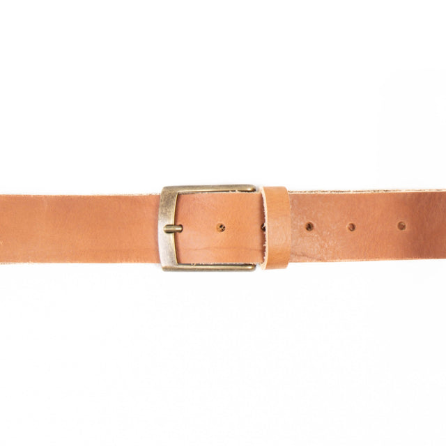 Zeroassoluto-Cintura pelle con fibbia bronzo - cuoio