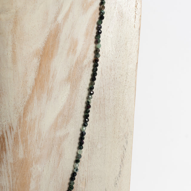W by Whitemood-Collana perline di rubino ZOISITE - Verde