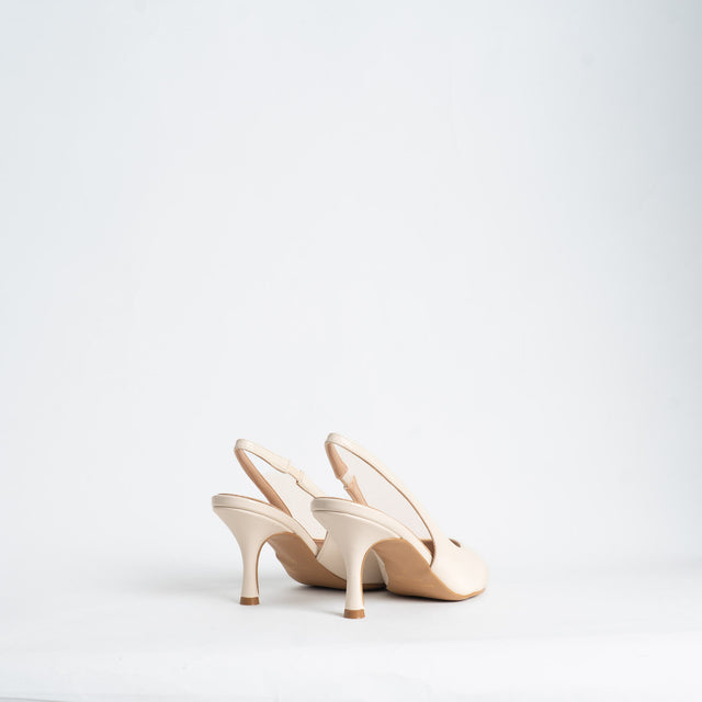 Divine Follie-Slingback punta aperta - avorio