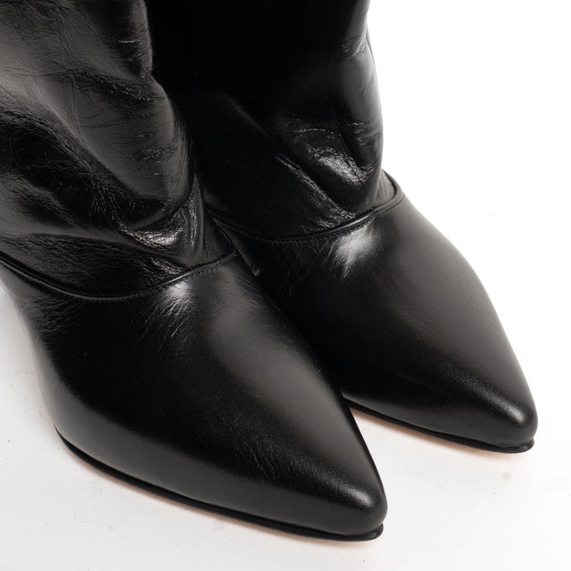 Divine Follie-Stivale in pelle con tacco - nero