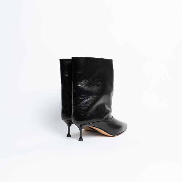 Divine Follie-Stivale in pelle con tacco - nero
