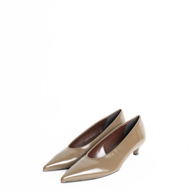 Divine follie-Décolleté tacco basso a punta - taupe
