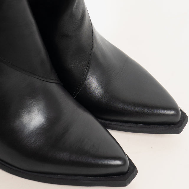 Divine Follie-Stivale in pelle con reverse - nero