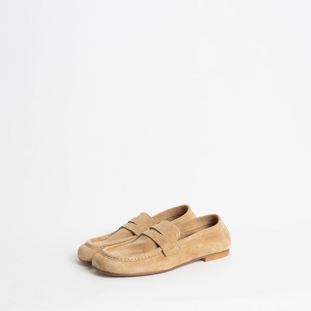 Divine Follie-Mocassino in camoscio - biscotto