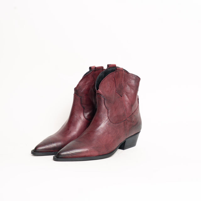 Divine Follie-Texano basso in pelle - Bordeaux