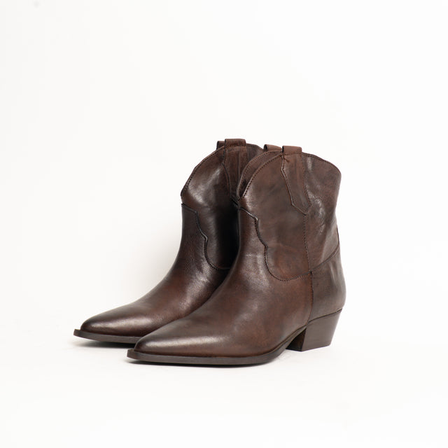 Divine Follie-Texano basso in pelle - moro