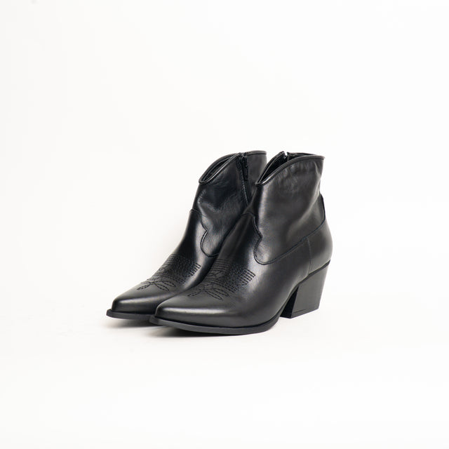 Divine Follie-Texano basso zip laterale - nero