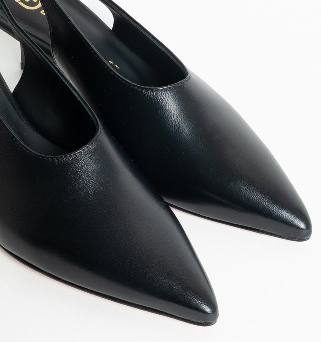 Divine Follie-Slingback in nappa - nero