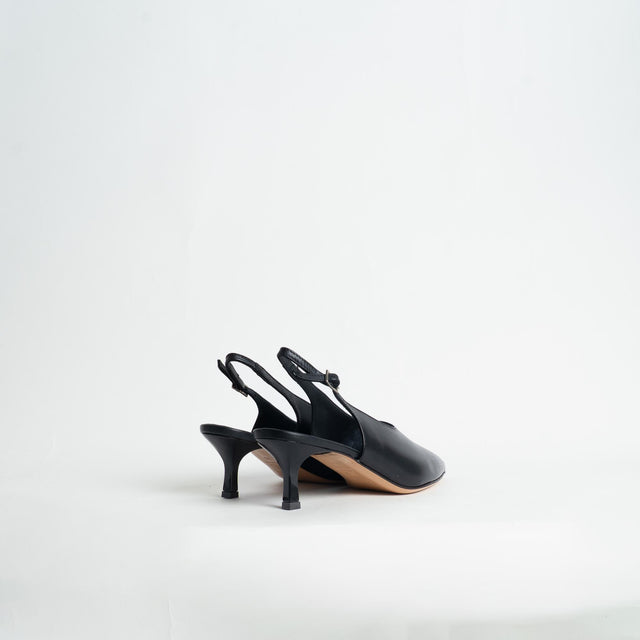Divine Follie-Slingback in nappa - nero
