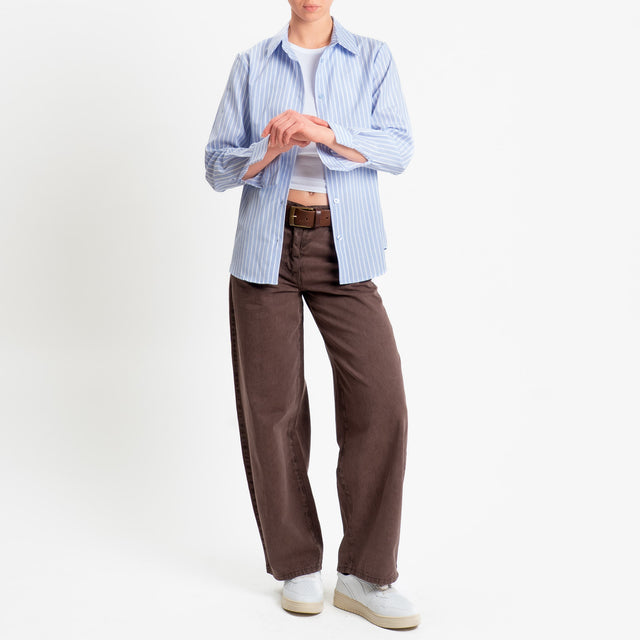 Haveone-Jeans BELLA wide leg acid wash - moro