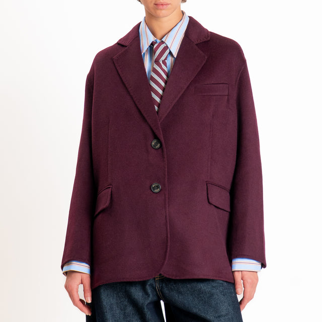 Vicolo-Giacca HAND MADE due bottoni - melanzana