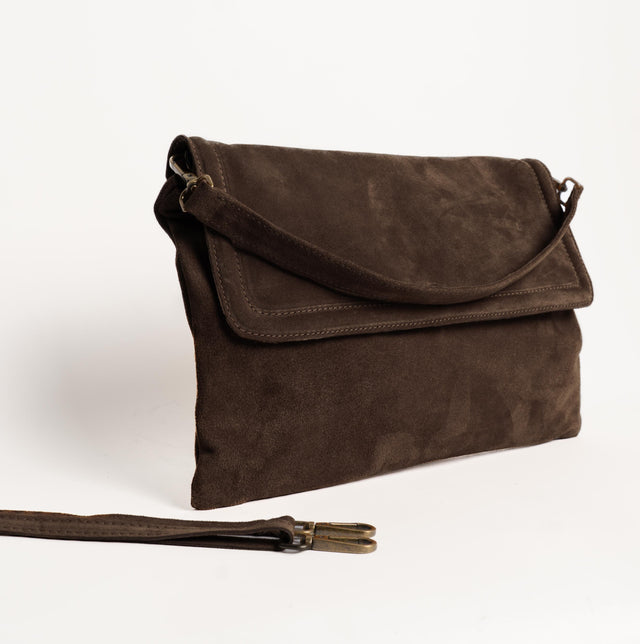 Zeroassoluto-Pochette TOP GRAIN LEATHER - moro