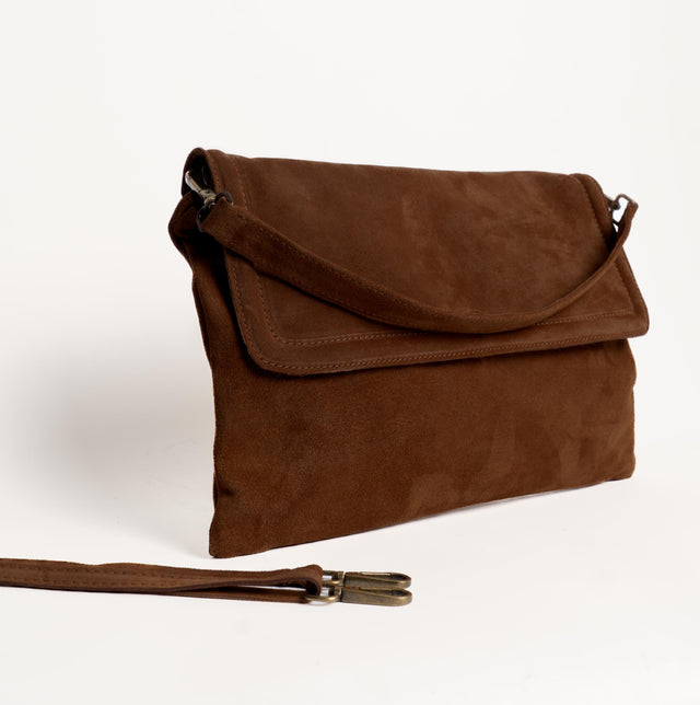 Zeroassoluto-Pochette TOP GRAIN LEATHER - cioccolato