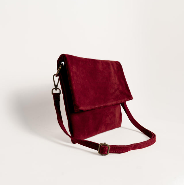 Zeroassoluto-Borsa a busta top grain leather - vino