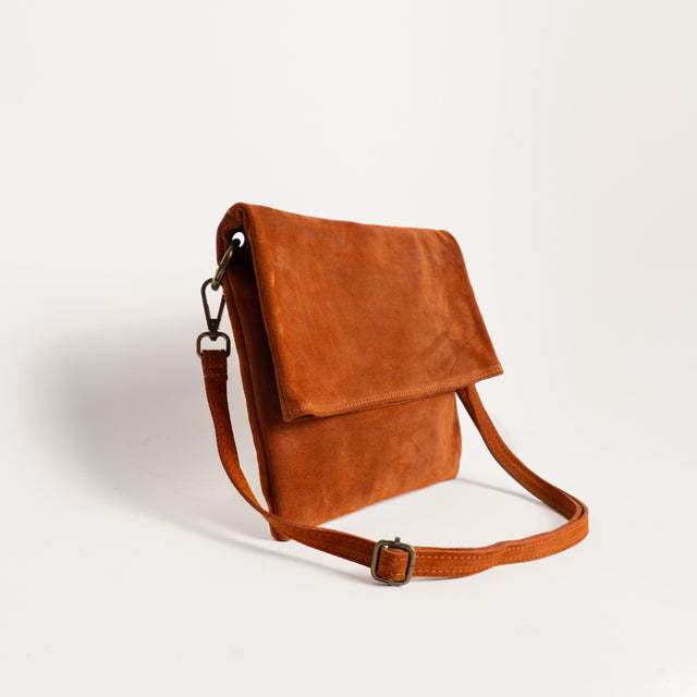 Zeroassoluto-Borsa a busta top grain leather - coccio