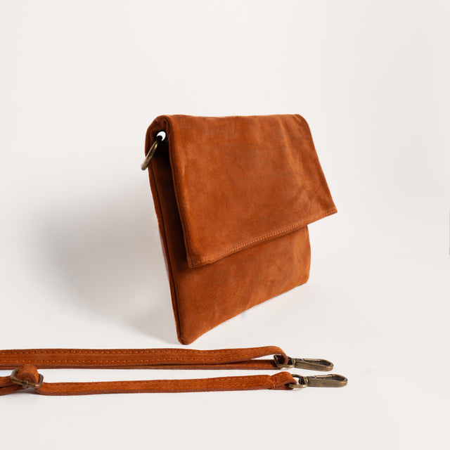 Zeroassoluto-Borsa a busta top grain leather - coccio