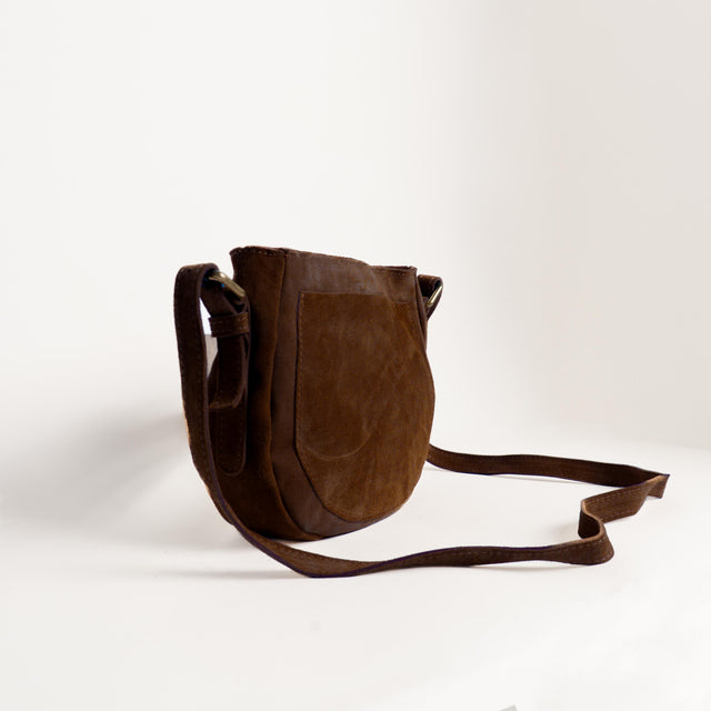 Zeroassoluto-Borsa tolfina senza patta TOP-GRAIN LEATHER - cioccolato