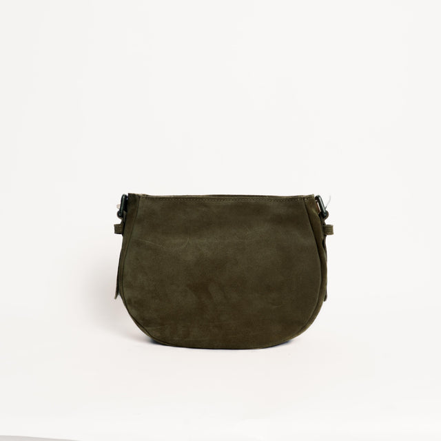 Zeroassoluto-Borsa tolfina senza patta top grain l - militare