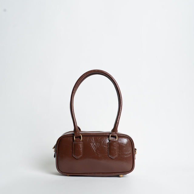 Vicolo-Borsa a mano mini bauletto - fondente