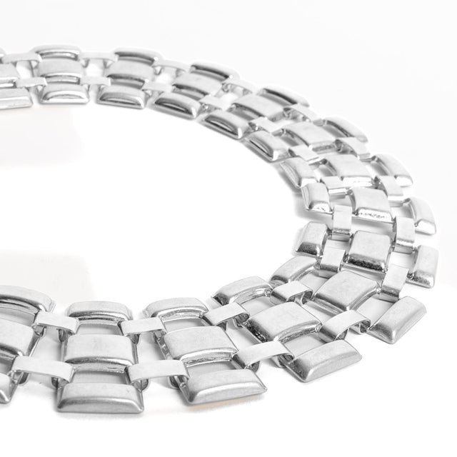 W by Whitemood-Collana bavaglino intrecciato - silver