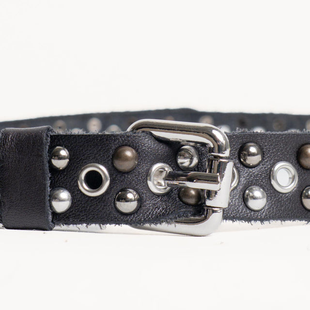 Zeroassoluto-Cintura fina con borchie - nero