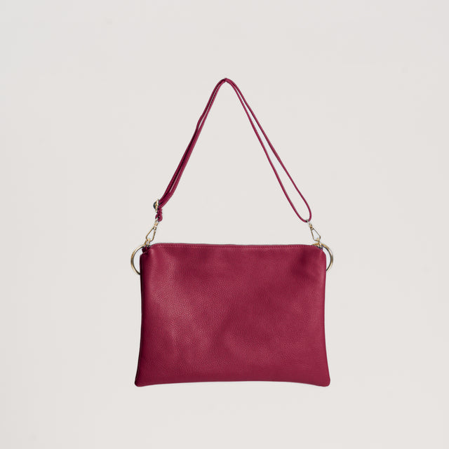 W by Whitemood-Borsa a spalla in pelle - malva