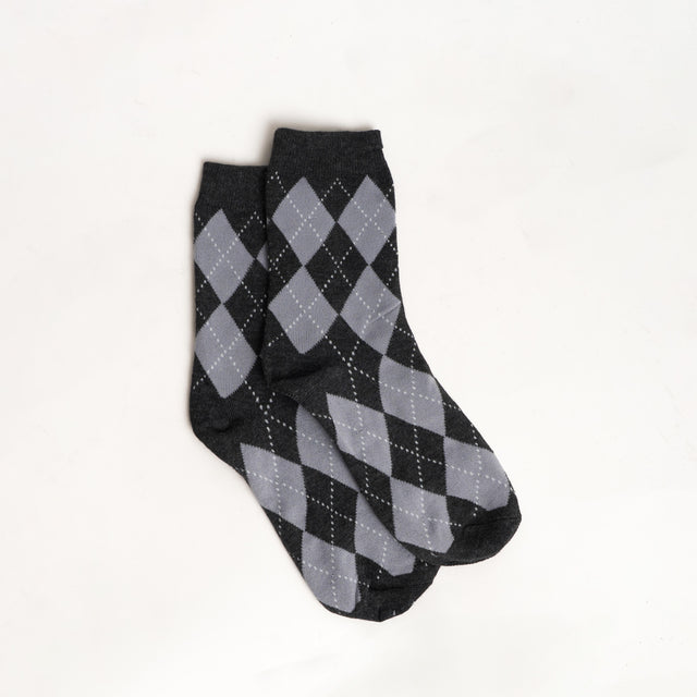 Souvenir-Calzini rombi - antracite/grigio