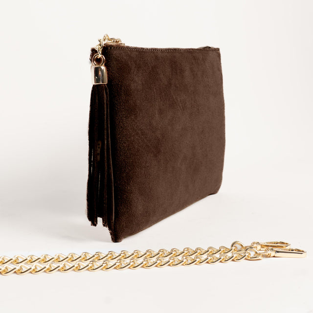 W by whitemood-Pochette con nappine scamosciata - caffe'