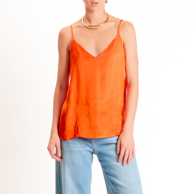 Dixie-Top satin bretelle regolabili - arancio