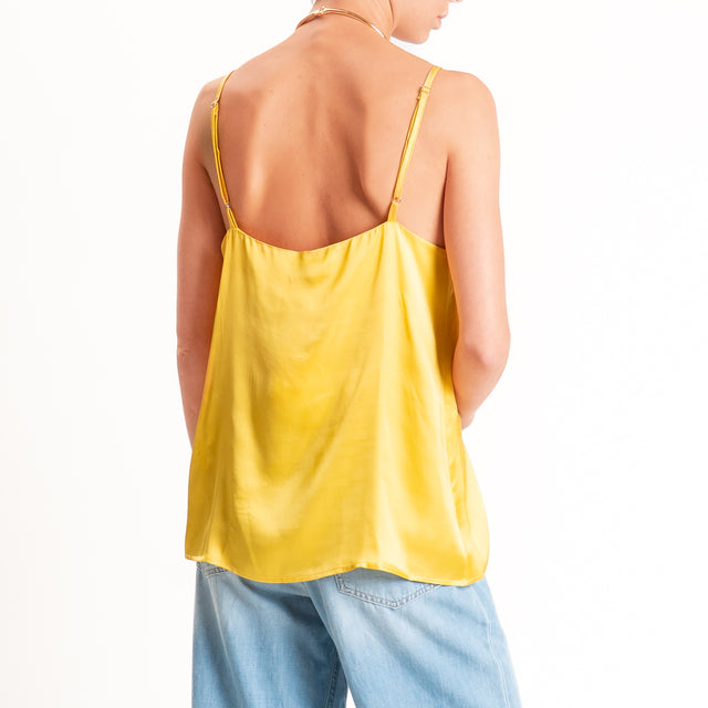 Dixie-Top satin bretelle regolabili - giallo