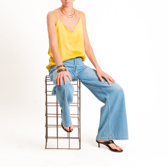 Dixie-Top satin bretelle regolabili - giallo