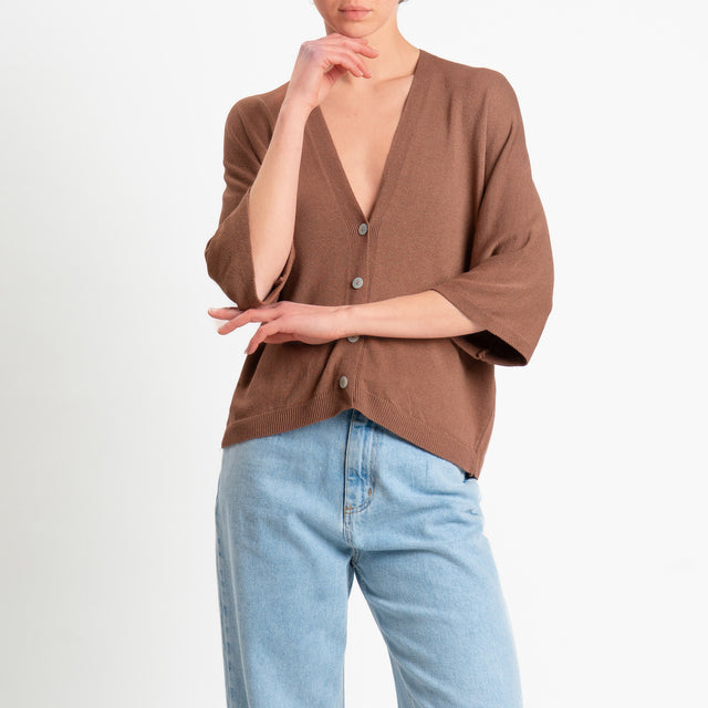 Zeroassoluto-Cardigan scollo v - sughero