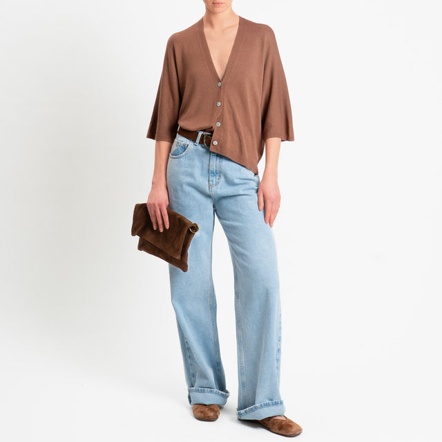 Zeroassoluto-Cardigan scollo v - sughero