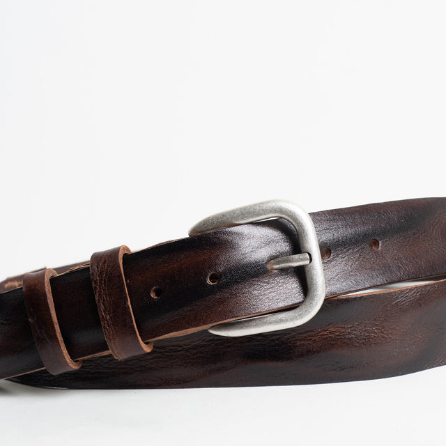 Zeroassoluto-Cintura doppio giro TOP GRADE LEATHER - moro