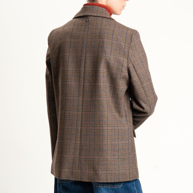 Dixie-Giacca fantasia con spille - pied de poule moro/nero/sand