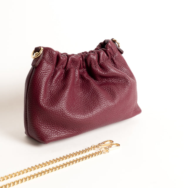 W by Whitemood-Mini pouch con catena - vino