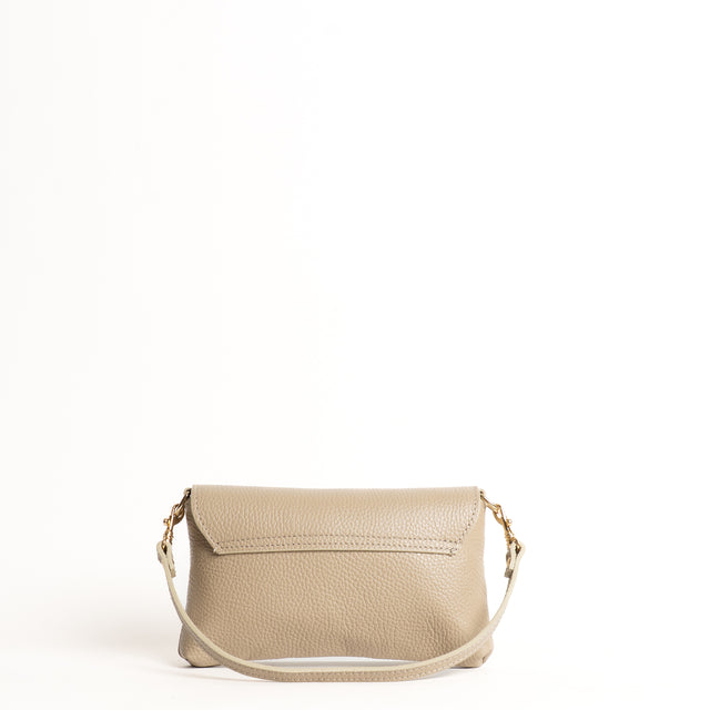 W by White Mood - Clutch de piel auténtica - color topo