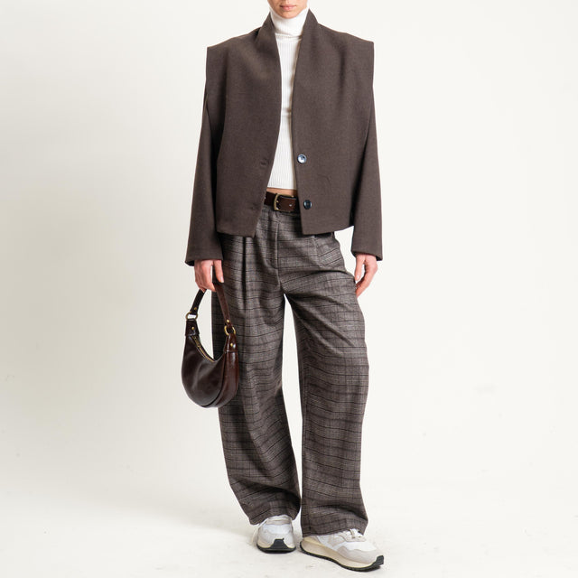 Dixie-Giaccone con spalle strutturate - moro