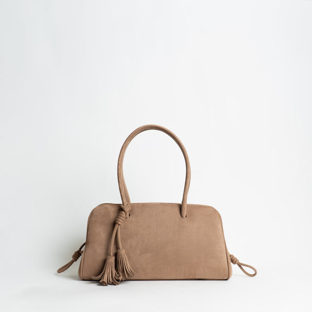 Vicolo-Borsa bauletto scamosciata - nocciola