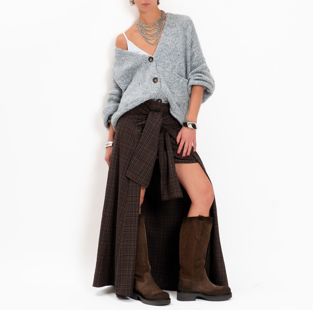 Haveone-Cardigan misto alpaca con tasche - perla