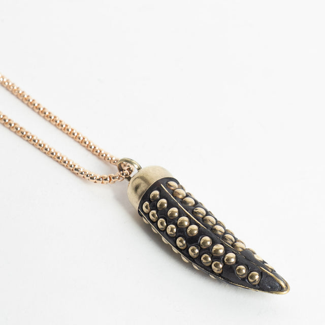 W by Whitemood- Collana corno tibetano - Nero