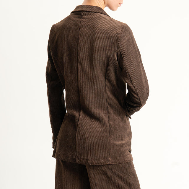 Zeroassoluto-Giacca ANGY velluto 500 righe tessuto elasticizzato - moro